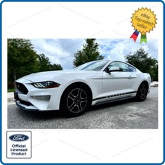 Ford Mustang Rocker Panel Door Side Stripes Decals – RJ – Strips GLOSS BLACK