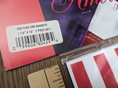 Magnetic USA Flags 12″ x 7.5″ 2-pack for Home, Auto, Office – Quick Shipping