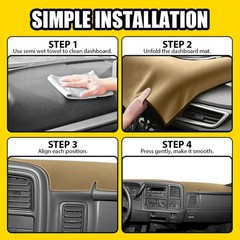 Fit 2000-2006 Chevy Suburban GMC Yukon Dashboard Dash Cover Mat Black Gray Beige