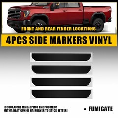 For 2024-2025 GMC Sierra 2500 HD Precut Side Marker Smoked Vinyl Overlays Decals