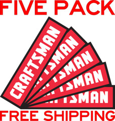 5 PACK CRAFTSMAN TOOLS DECAL LABEL STICKER VINYL TOOLBOX TRUCK WINDOW 6″ x 1.5″