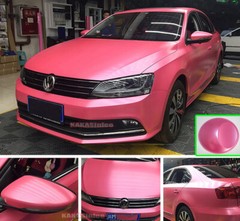 Flexible Pearl Metal Car Wrap Sticker Glitter Satin Chrome Vinyl Decal Pink US