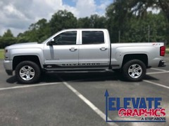 Fits Chevy Silverado Rocker One Stripes Vinyl Graphics Decals Sticker 1999-2024