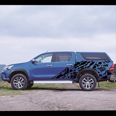 Pair Black Skull Graphics Sticker Body Vinyl Decal For Truck 4X4 Off Road Pickup