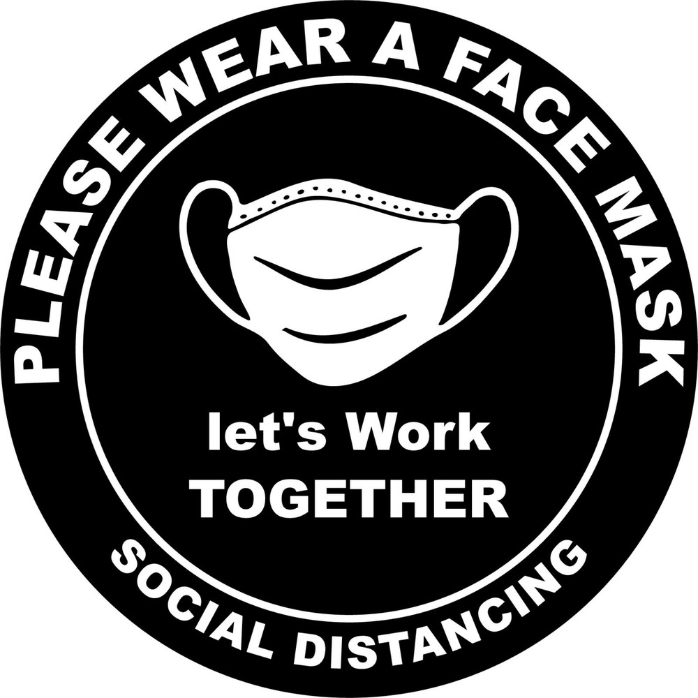 Please wear a face mask window Decal sticker social distancing Choose your color