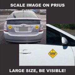 STUDENT DRIVER 4-pack Laminated Removable Diamond Shape High Quality Decals