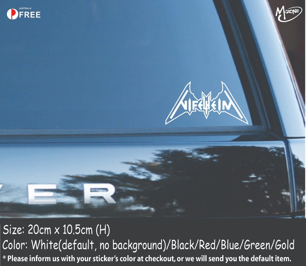 Nifelheim Sticker Decal Reflective Metallic Color Car Laptop Band Decal Gifts