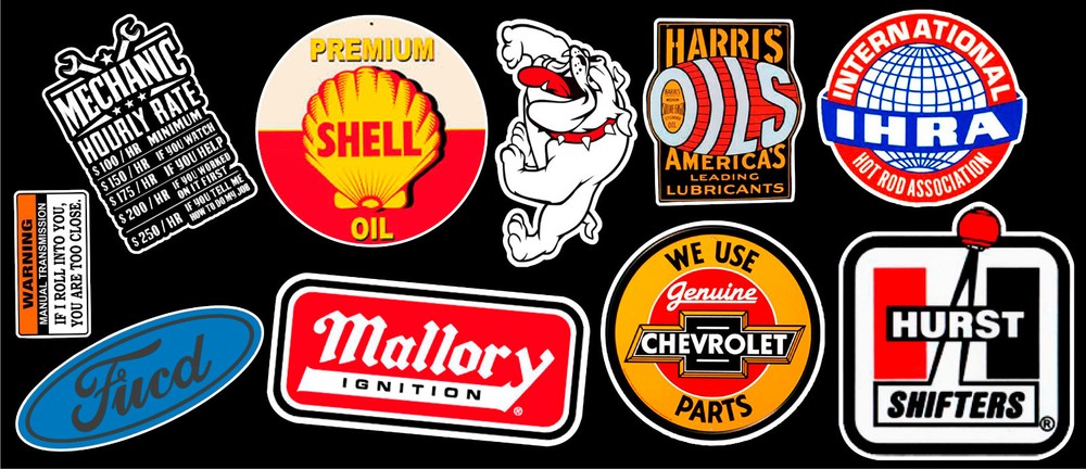 Motor Parts Vinyl Sticker Pack #3