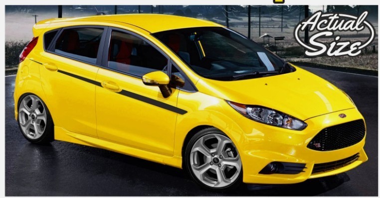 Ford Fiesta Focus Side Door Stripes Vinyl Graphics Any Year Decals ST