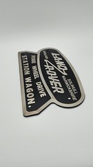 Pars Offroad – For Land Rover Vintage Tail Gate Name Plate Badge Stainless Steel