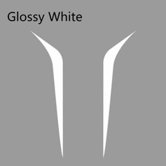 2pcs Racing Hood Stripes Decal Vinyl Stickers for Car SUV Truck Black White