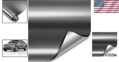 Stain-Resistant Charcoal Grey Metallic Vinyl Wrap – 50ft x 5ft for Professionals