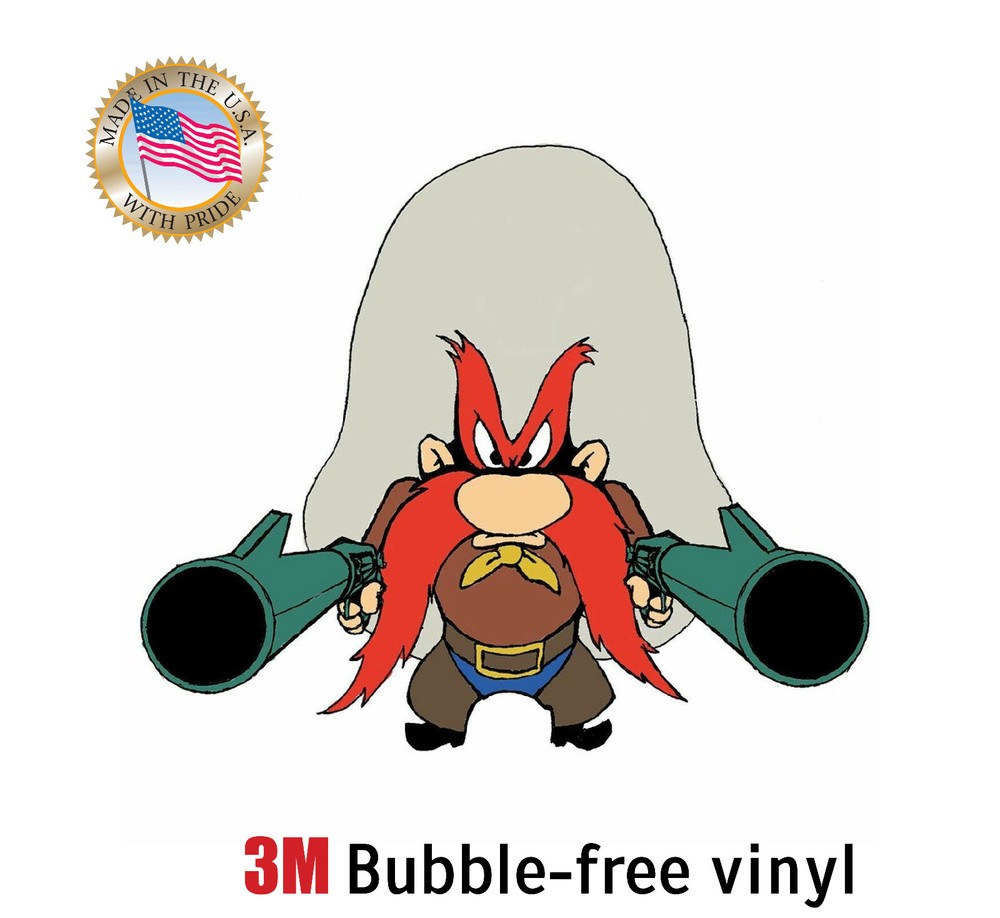 YOSEMITE SAM KIDS DECAL 3M STICKER MADE IN USA WINDOW CAR BIKE LAPTOP