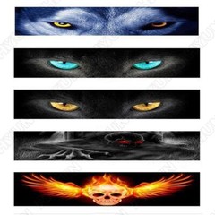Car Front Rear Windshield Sticker Terror Animal Eyes Decor Sun Shade Decal 130cm