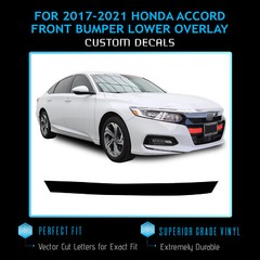 For 2017-2021 Honda Accord Front Bumper Grille V1 Graphic Decal Glossy Vinyl