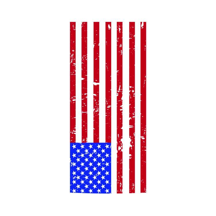 Sport/Sahara/Overland/Willys Hood Graphic – American Flag (Center)
