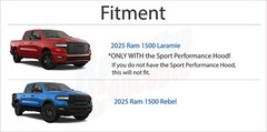 1500 SST Sport Performance Hood Emblem Overlay Decal Stickers – 2025 Ram 1500