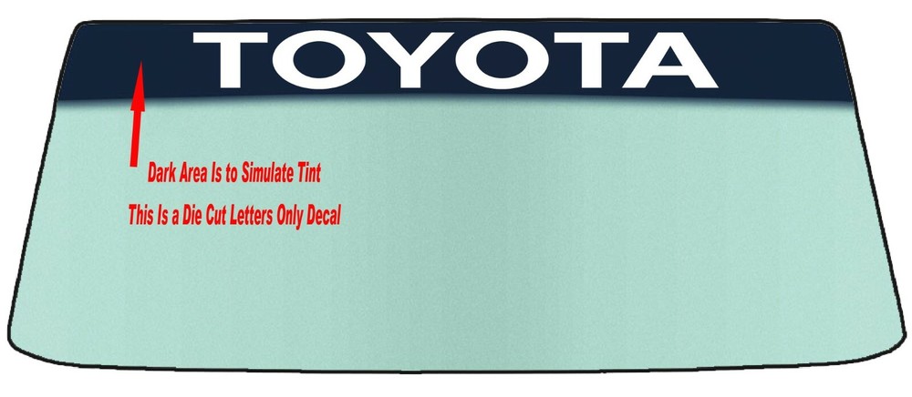 FOR TOYOTA WINDSHIELDS BANNER DIE CUT VINYL DECAL WITH APPLICATION TOOL