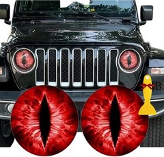 Scratch Resistant Beast Eyes Headlight Decals – Vibrant 3D Design for Vehicles