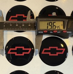 Chevrolet Red Bowtie Center Wheel Emblem 2” Round Vinyl 4 Chevy Bow tie Raised