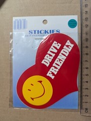 Drive Friendly Funny Sign Car Van Vinyl Bumper Sticker Decal Emblem Window Logo