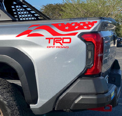 Tacoma Tundra 2024 2025 TRD Off Road Flag vinyl decals Fit Toyota bedsides