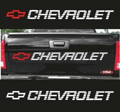 WHITE CHEVROLET Decals Vinyl Sticker Silverado 1500 Bed Tailgate Letters SS