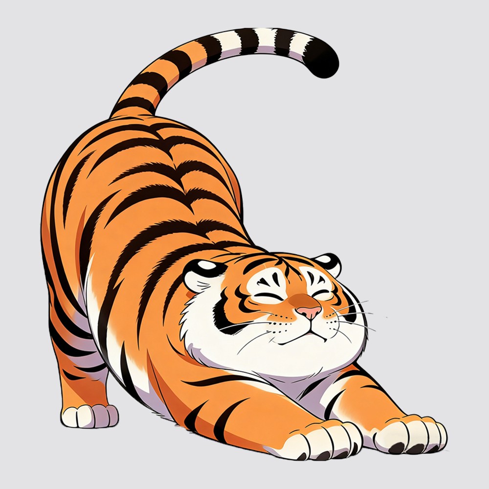 Fat Tiger Series Stickers Vinyl Waterproof Self-adhesive for Window Wall Laptop