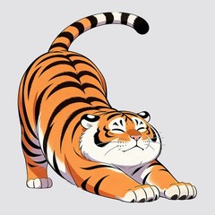 Fat Tiger Series Stickers Vinyl Waterproof Self-adhesive for Window Wall Laptop