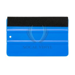 3x 5in Blue Soft Plastic Squeegee Felt Edge Vinyl Wrap Scraper Window Tint Tools