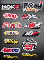 Racing Decals Vinyl 20 Pack Random Assortmet JDM Motocross Motorcycle Stickers