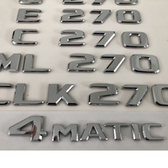 Chrome For Mercedes A170 B170 C270 E270 G270 ML270 CLK270 GLK270 4MATIC Emblems/