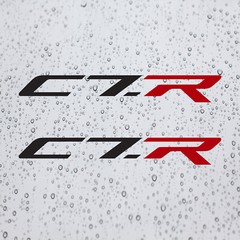 Pair C7.R Vinyl Decal Stickers for Corvette Cars | Rear Quarter | Side Skirt