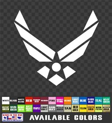 US Air Force Sticker USAF Wings Military Vinyl Decal Car Truck Window