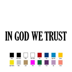 IN GOD WE TRUST U.S. Decal Vinyl Sticker (10″ x 1.5″) | Car Window Bumper