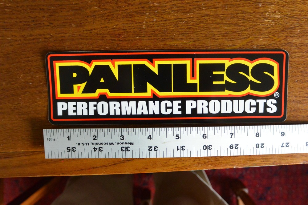 Painless Wiring Large Rectangle Sticker Decal