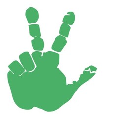 Set of Hand Wave Peace Wave Decal for Jeep Side Mirrors- Left & Right