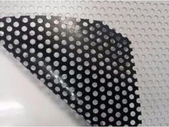 Dolphins tropical fish ocean rear window view thru graphic decal wrap
