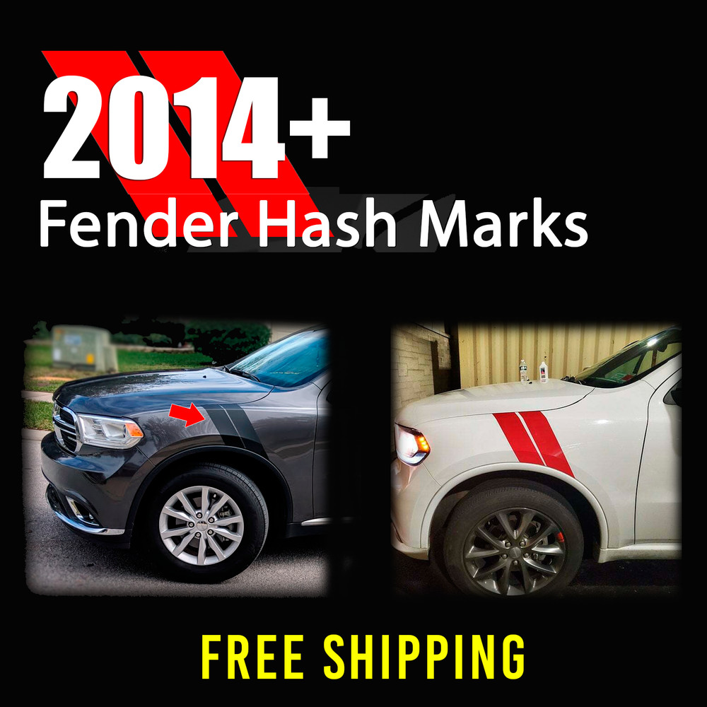 Fender Stripes Hash Marks Vinyl Decal Set Fits: 2014+ Durango