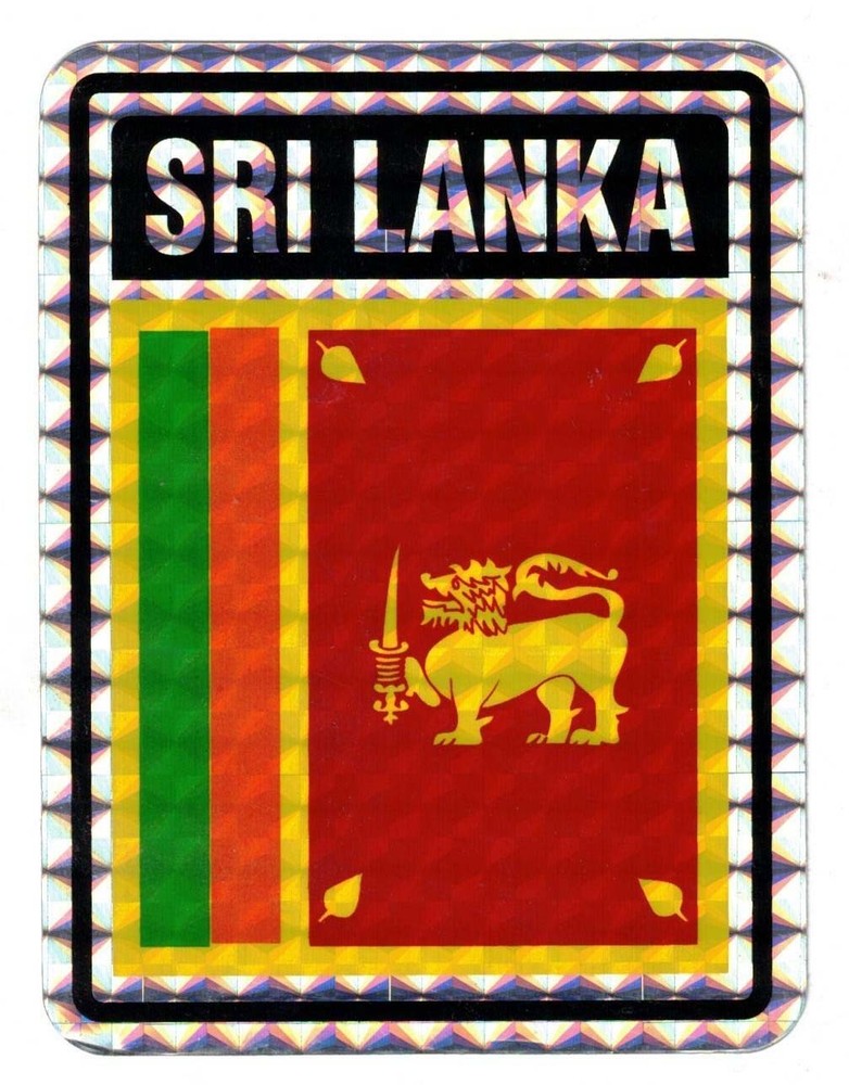 Sri Lanka Country Flag Reflective Decal Bumper Sticker DC-220