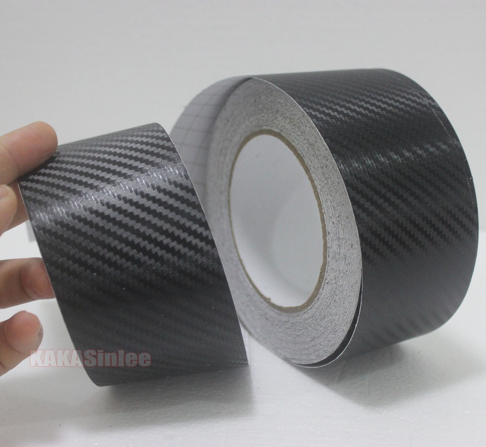 Multi-function – 2inch Wide Black 3D Carbon Fiber Vinyl Tape Wrap Sticker – CF