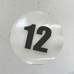 12″ Circular Round Magnetic Race Car Number 12 Magnet x2