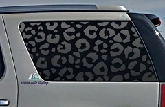 Fits 2007-2014 CADILLAC ESCALADE Quarter Window Leopard Cheetah Print Decal