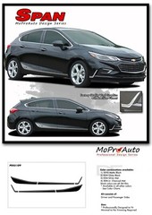2016-2019 Chevy Cruze Rocker Door Stripes Vinyl Graphic SPAN Decals 3M Kit