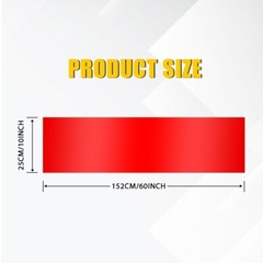 Universal Windshield Banner Gloss Red Vinyl Decal Sun Visor Strip 60″x10″ PVC V
