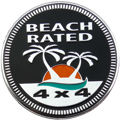 1pc Beach Rated Sticker Decal Emblem 4×4 Badge Auto Fender 6cm 2.36″