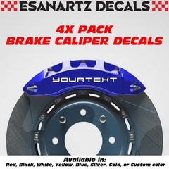 Custom Brake Caliper Decals | High Temp Vinyl | Any Logo & Size | Car Stickers