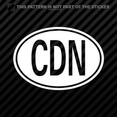 (2x) Canada Oval Sticker Self Adhesive Vinyl country code cdn euro