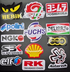 Racing Decals Vinyl 20 Pack Random Assortmet JDM Motocross Motorcycle Stickers