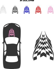 H12 (5 colors to choose from) Automotive hood decal graphic 18″ x 25″